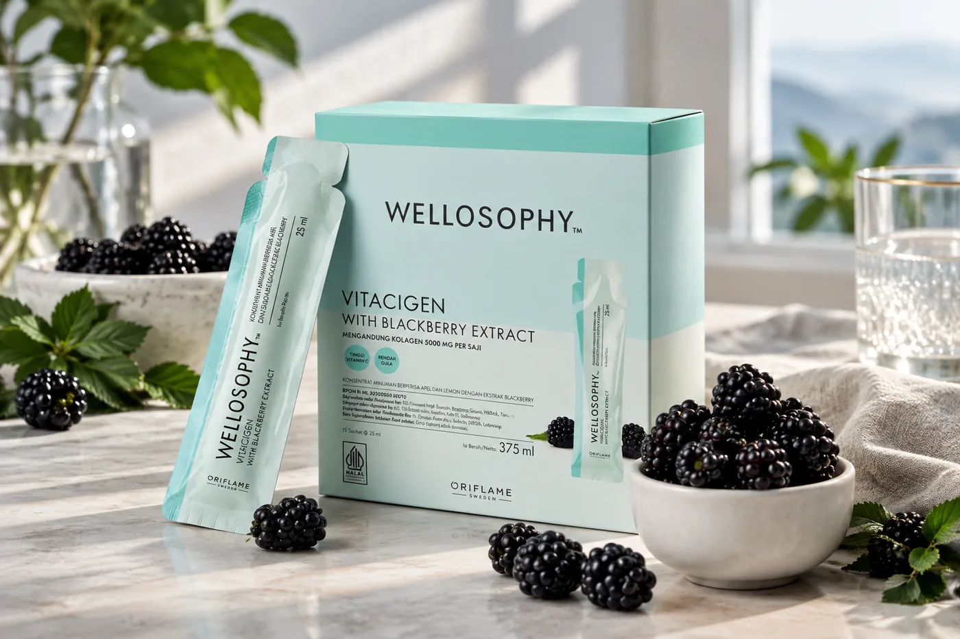 Wellosophy Vitacigen Blackberry: minuman kolagen baru dari Oriflame